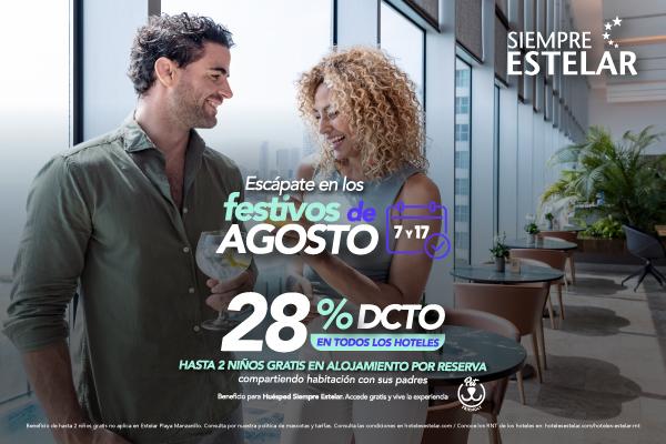 Escápate en los festivos de agosto ESTELAR Blue Colombia - Medellín Escápate en los festivos de agosto ESTELAR Blue Colombia - Medellín
